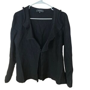 Jones New York 100% Merino Wool Black Cardigan